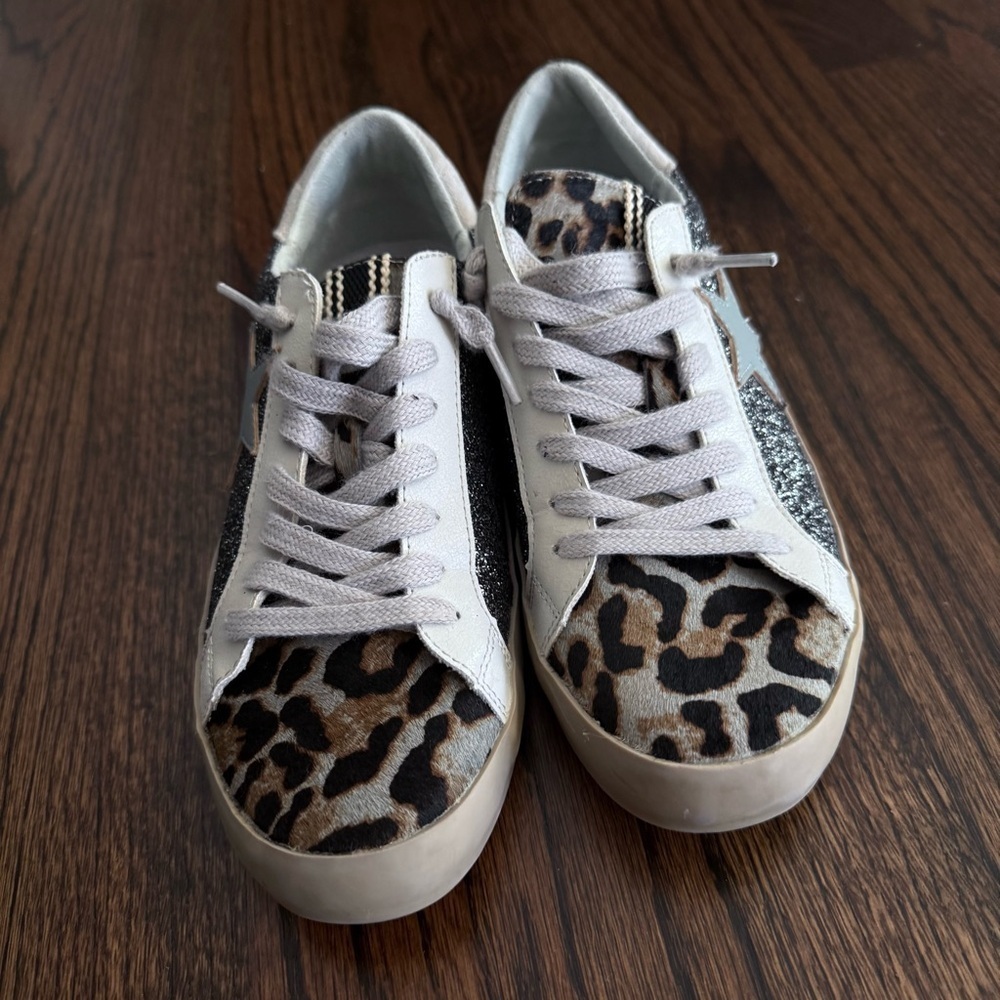 ShuShop Girls Glitter Leopard Sneakers - Picture 3 of 7